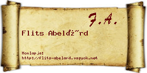 Flits Abelárd névjegykártya